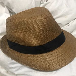 Straw fedora style hat